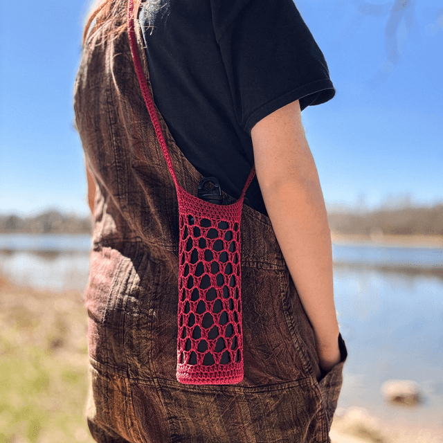 Porte-gourde en crochet - Coton 