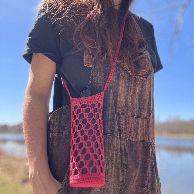 Porte-gourde en crochet - Coton 