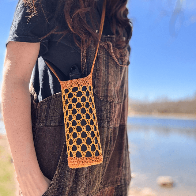 Porte-gourde en crochet - Coton