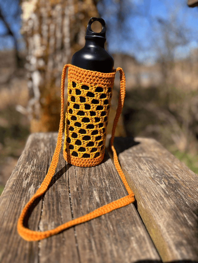 Porte-gourde en crochet - Coton